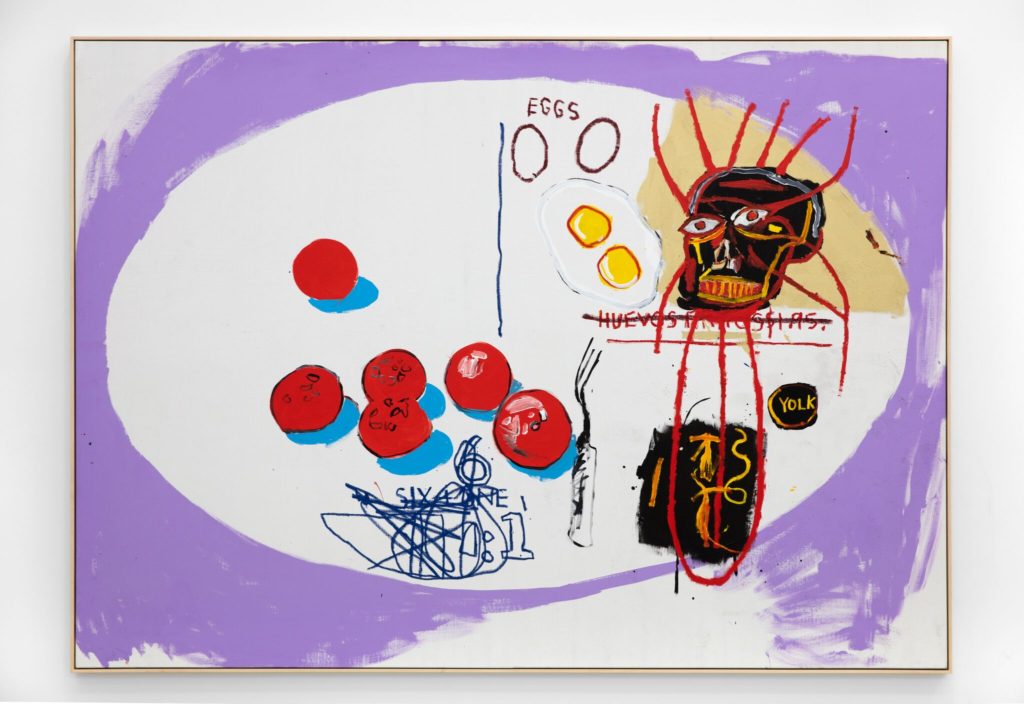 Artwork by Jean-Michel Basquiat and Andy Warhol