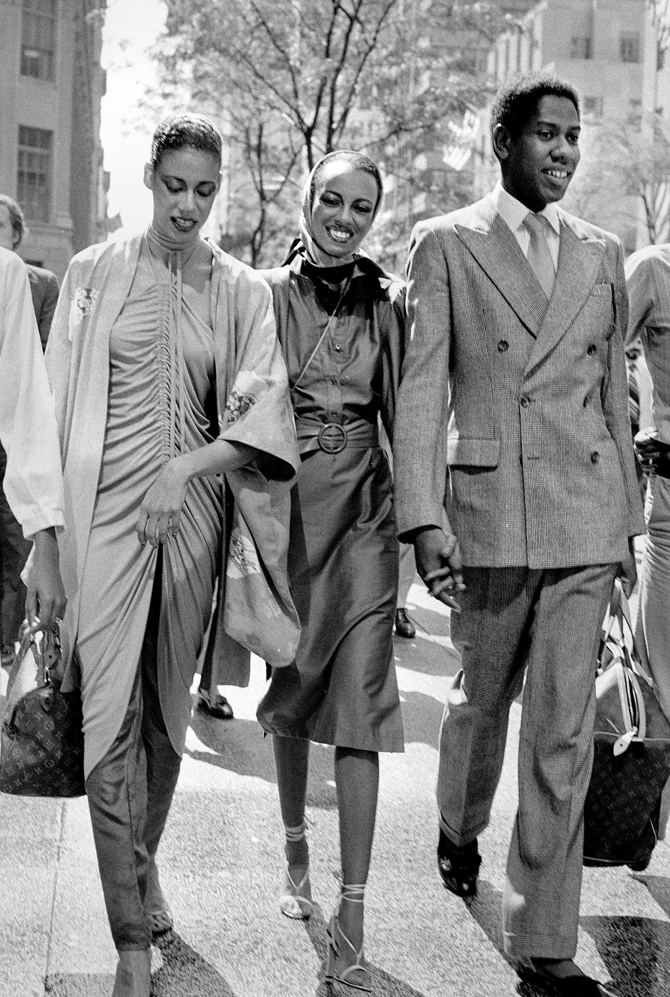 Andre Leon Talley and Givenchy models