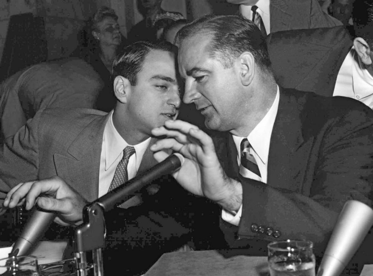 Roy Cohn and Joseph McCarthy