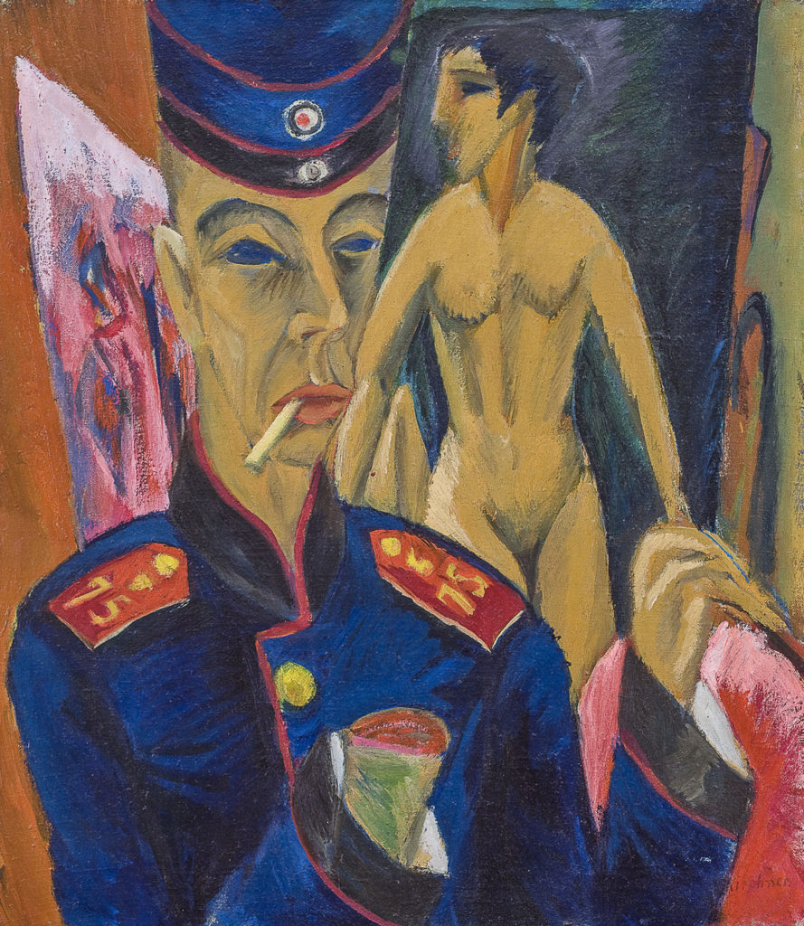 Ernst Ludwig Kirchner, Self-Portrait as a Soldier