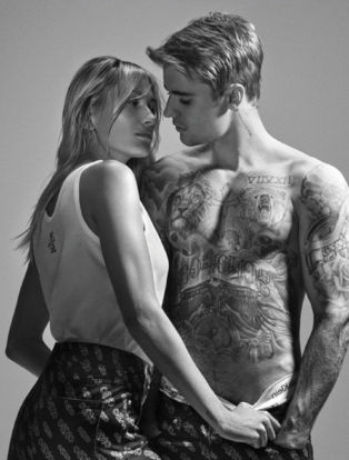 justin hailey bieber black and white