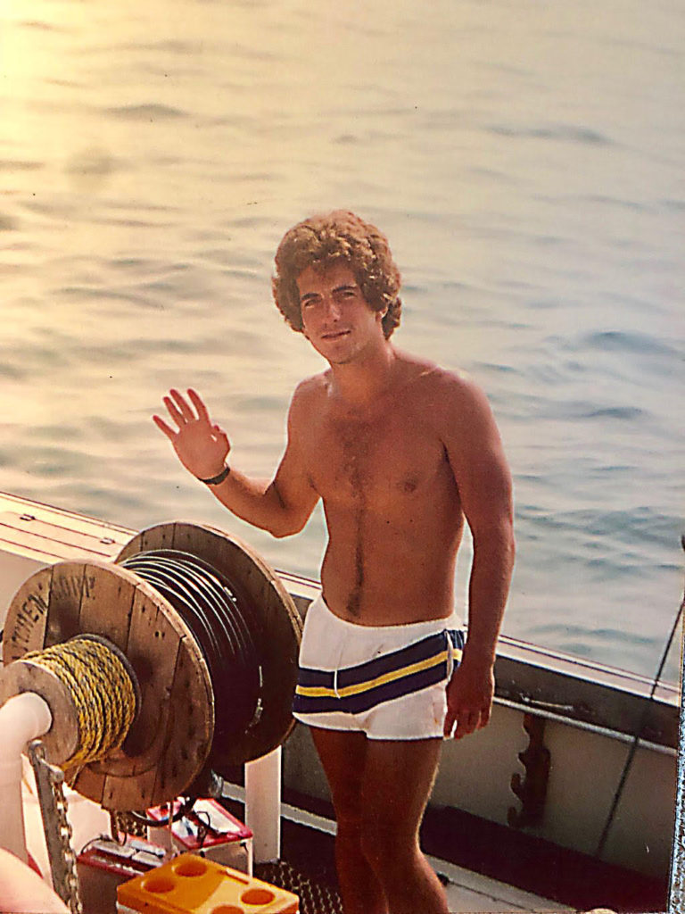 JFK Jr aboard Barry clifford's Vast Explorer