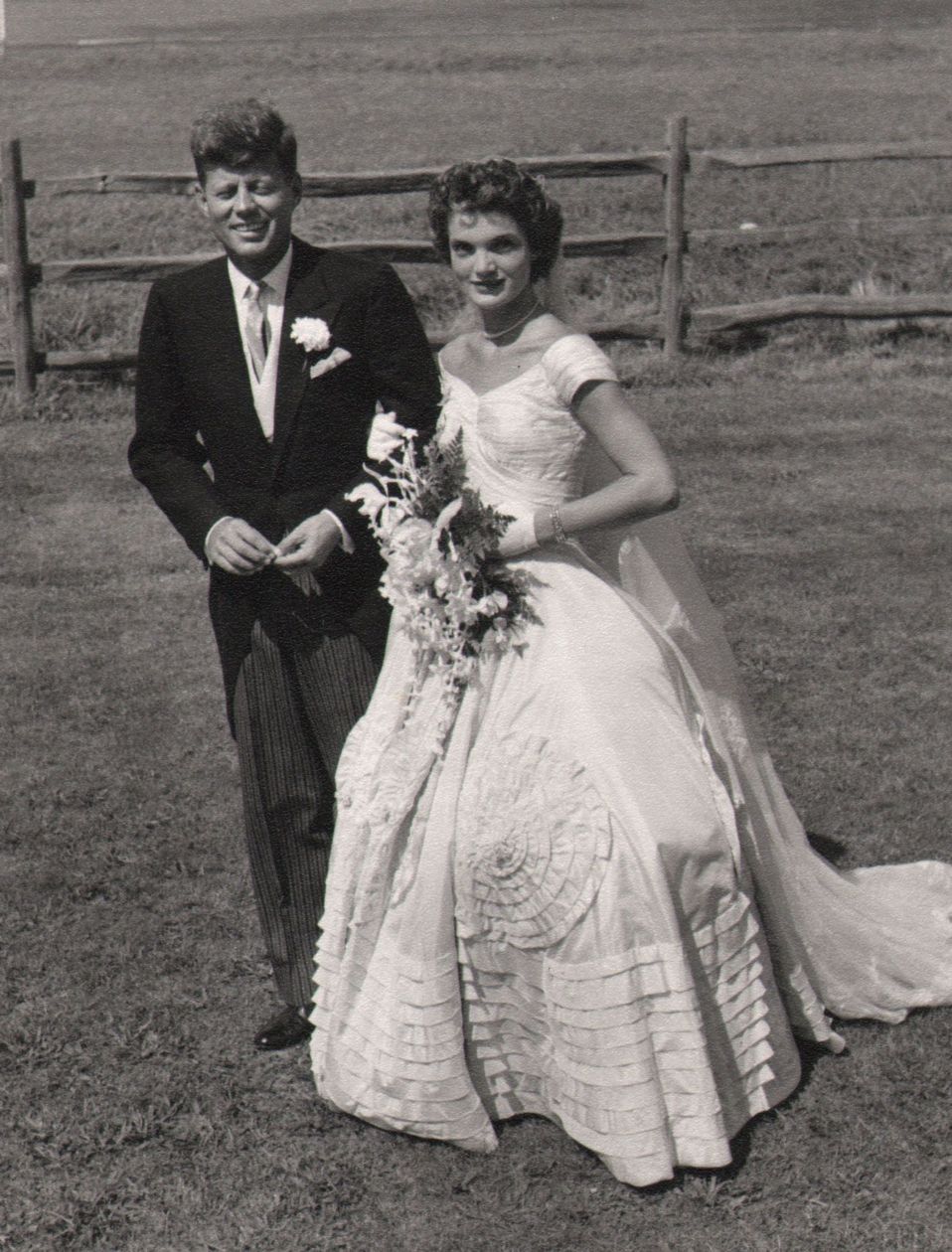 John F. Kennedy & Jacqueline Bouvier on Their Wedding Day, Newport, Rhode Island by Toni Frissell courtesy of Keith de Lellis Gallery