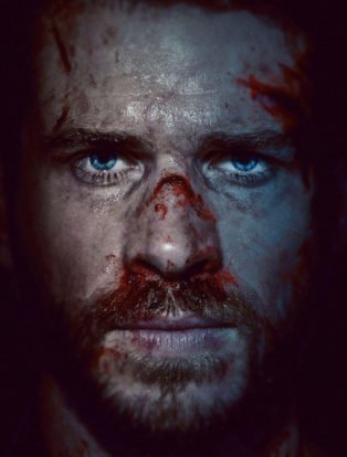 liam hemsworth bloody face