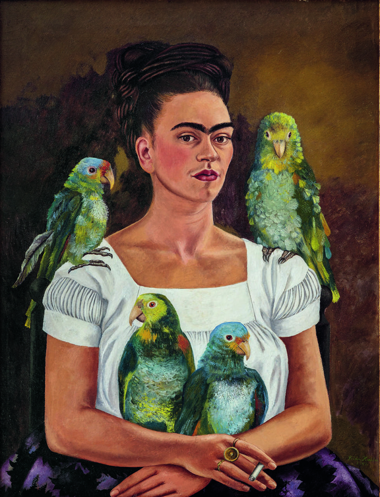 Kahlo - Me and My Parrots; Courtesy Whitney Museum of American Art