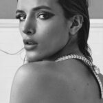 bella thorne black and white portrait