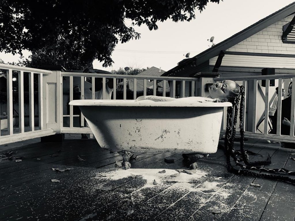 woman in bathtub by Patrisse Cullors