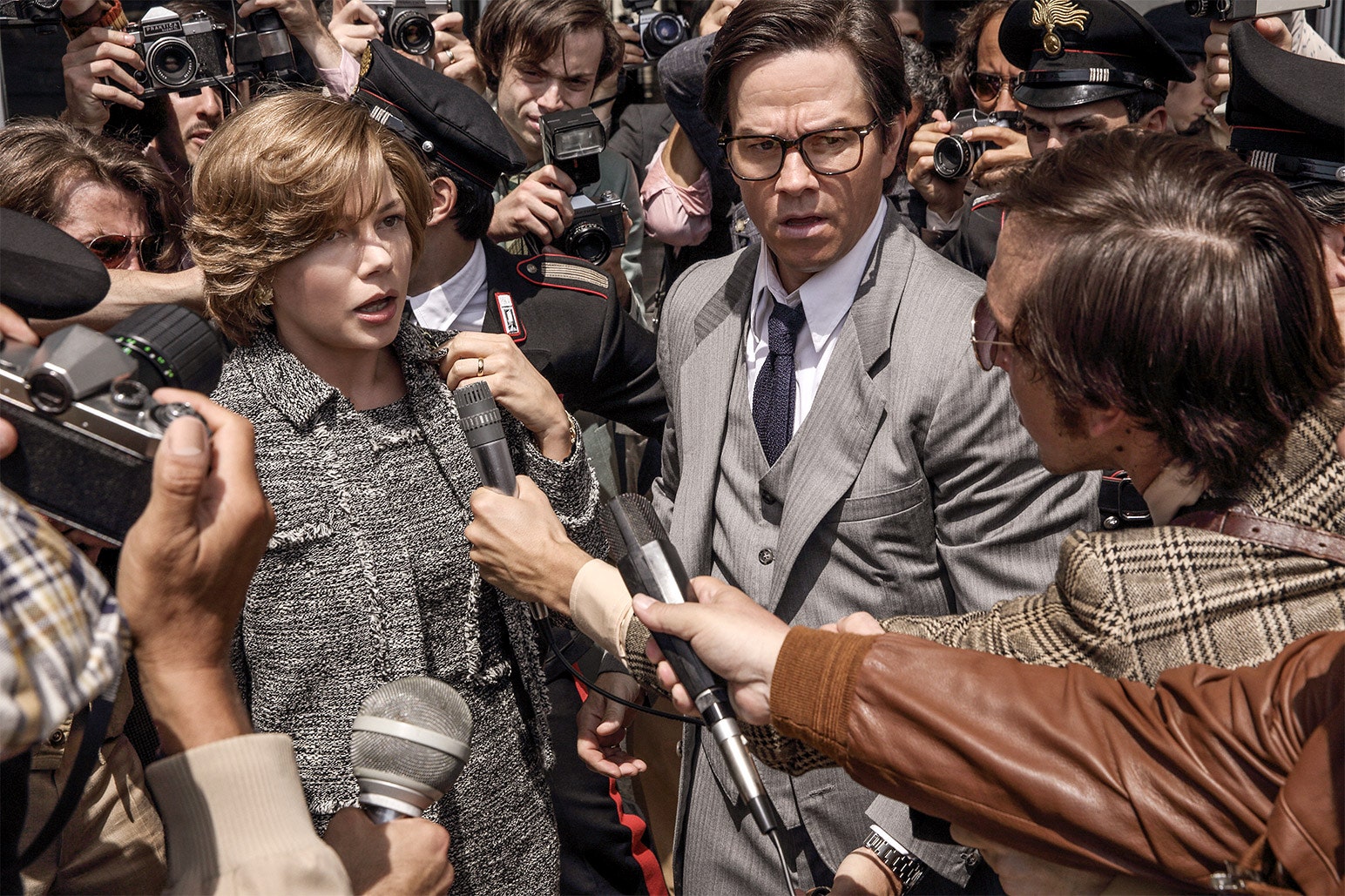 Michelle Williams and Mark Wahlberg in All The Money in the World