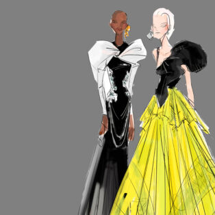New York fashion Week Sketch Bibhu Mohapatra