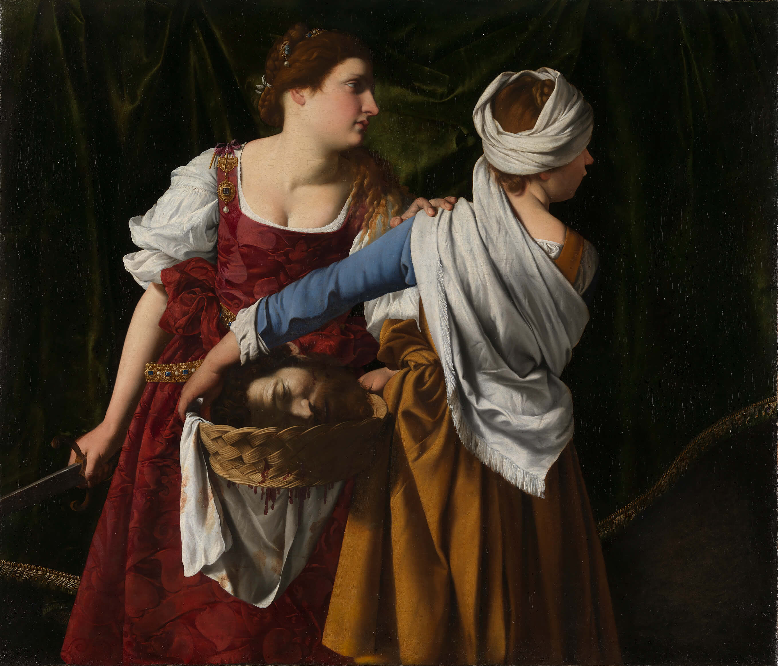 Orazio Gentileschi. Judith and her maidservant with the Head of Holofernes, about 1608