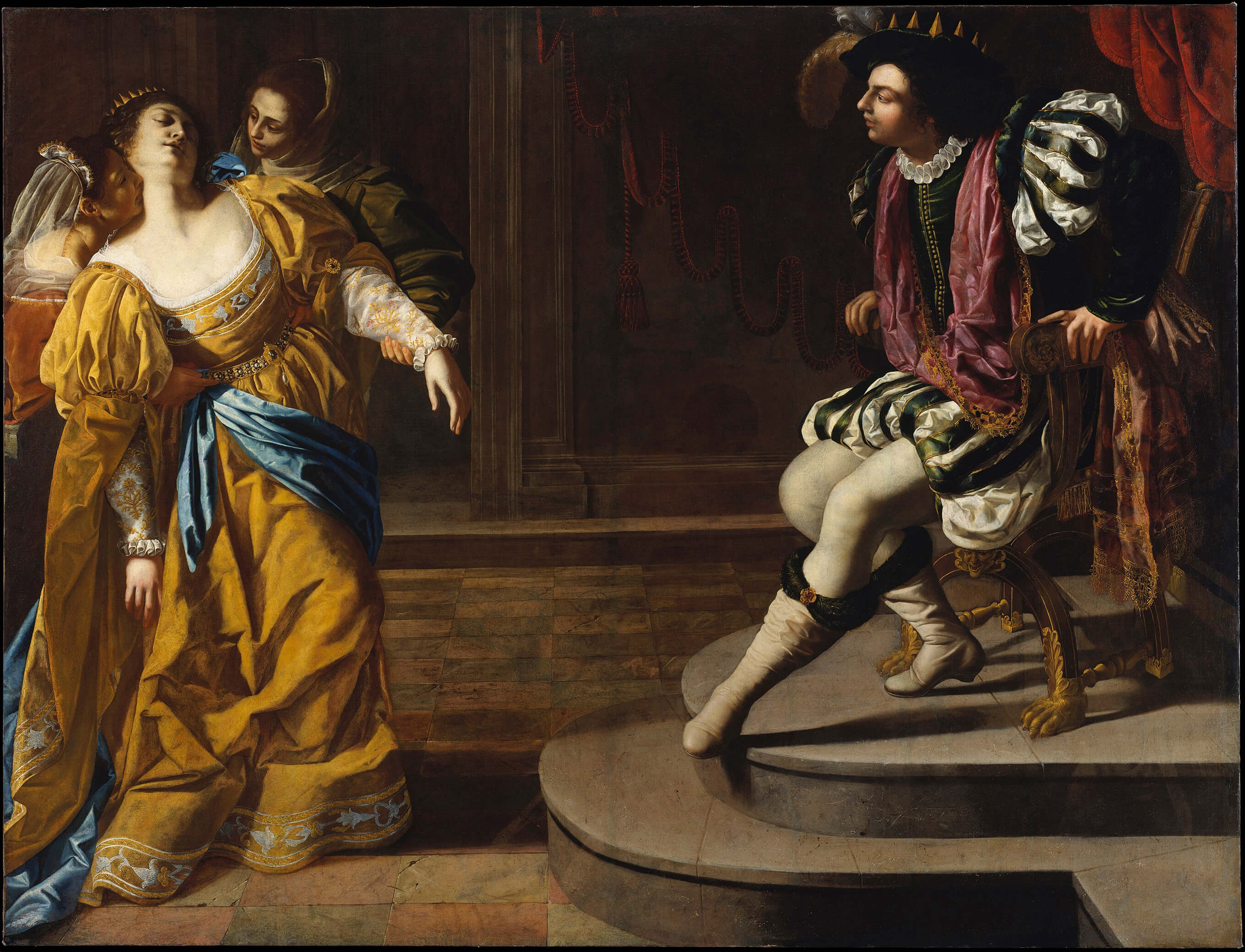 Artemisia Gentileschi. Esther before Ahasuereus, about 1628-30