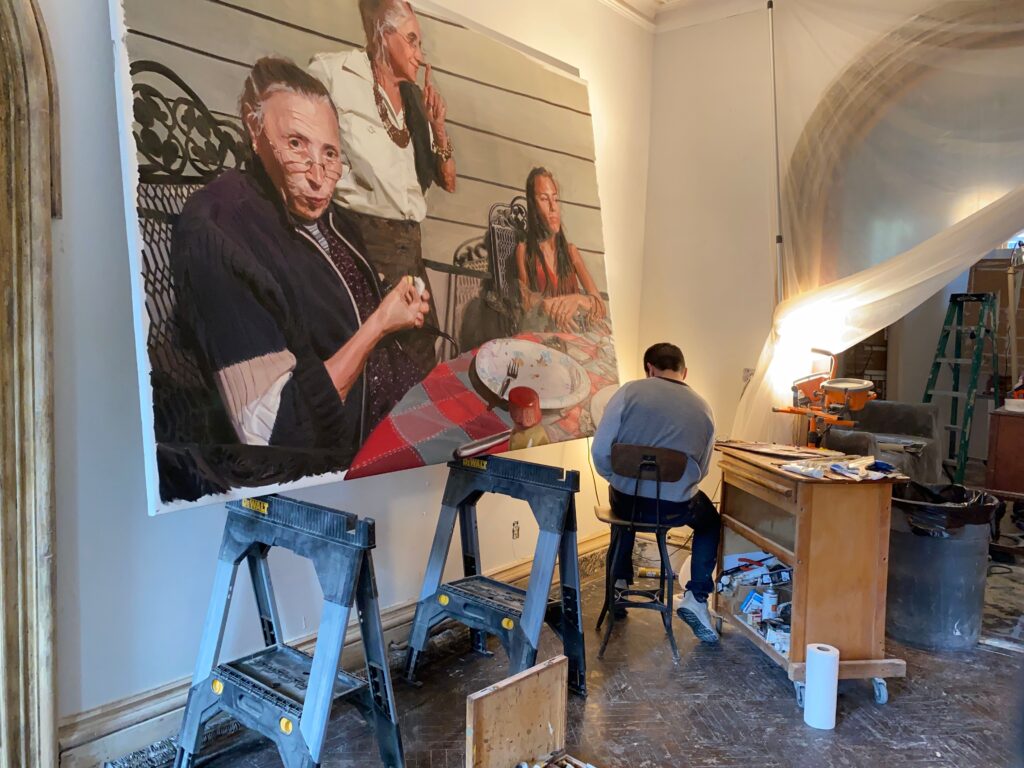 Michael Debrito working in the studio 2020