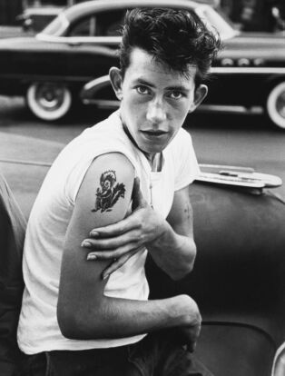 Untitled from Brooklyn Gang , 1959. Bruce Davidson (American, b. 1933). The Cleveland Museum of Art, Gift o f an anonymous donor, 2018.698 . © Bruce Davidson / Magnum Photos