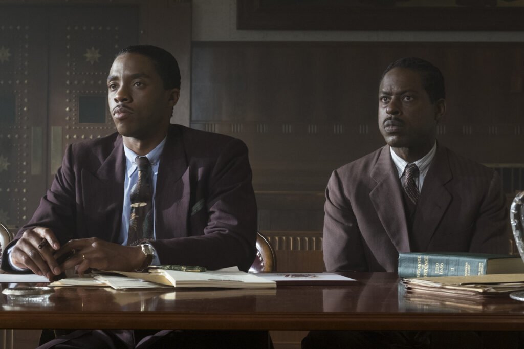 Chadwick Boseman and Sterling K. Brown in Marshall