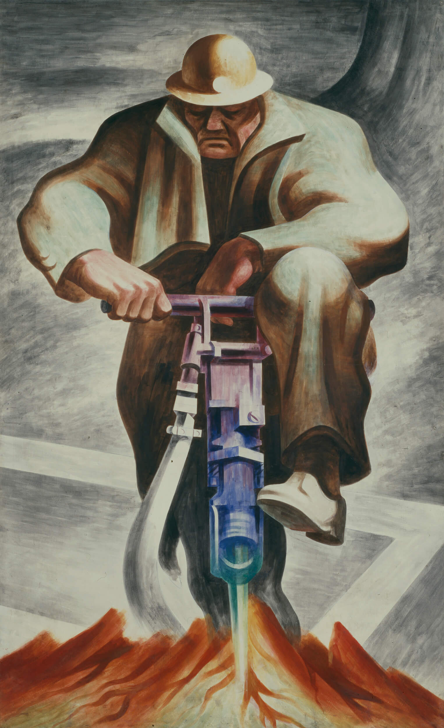 Harold Lehman, The Driller (mural, Rikers Island, New York)