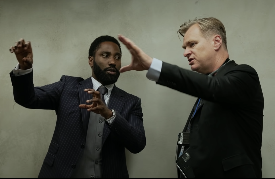 john david washington and christopher nolan tenet