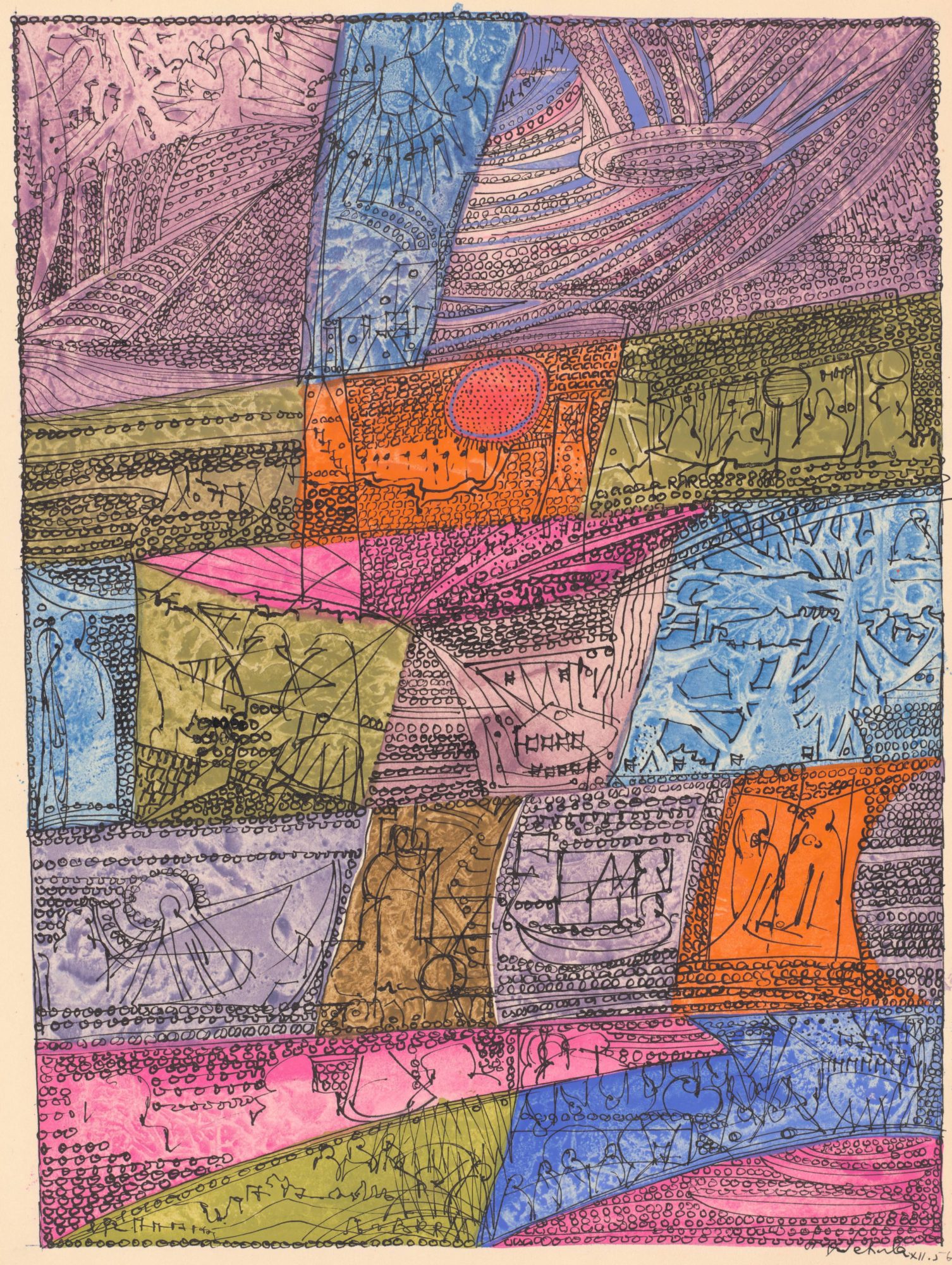 Sonja Sekula (Swiss, 1918–1963) The Voyage, 1956 Ink and watercolor on paper 12 1/2 × 9 1/2″ (31.8 × 24.1 cm) The Museum of Modern Art, New York. Acquired through the generosity of the Contemporary Drawing and Print Associates © Sonja Sekula Estate