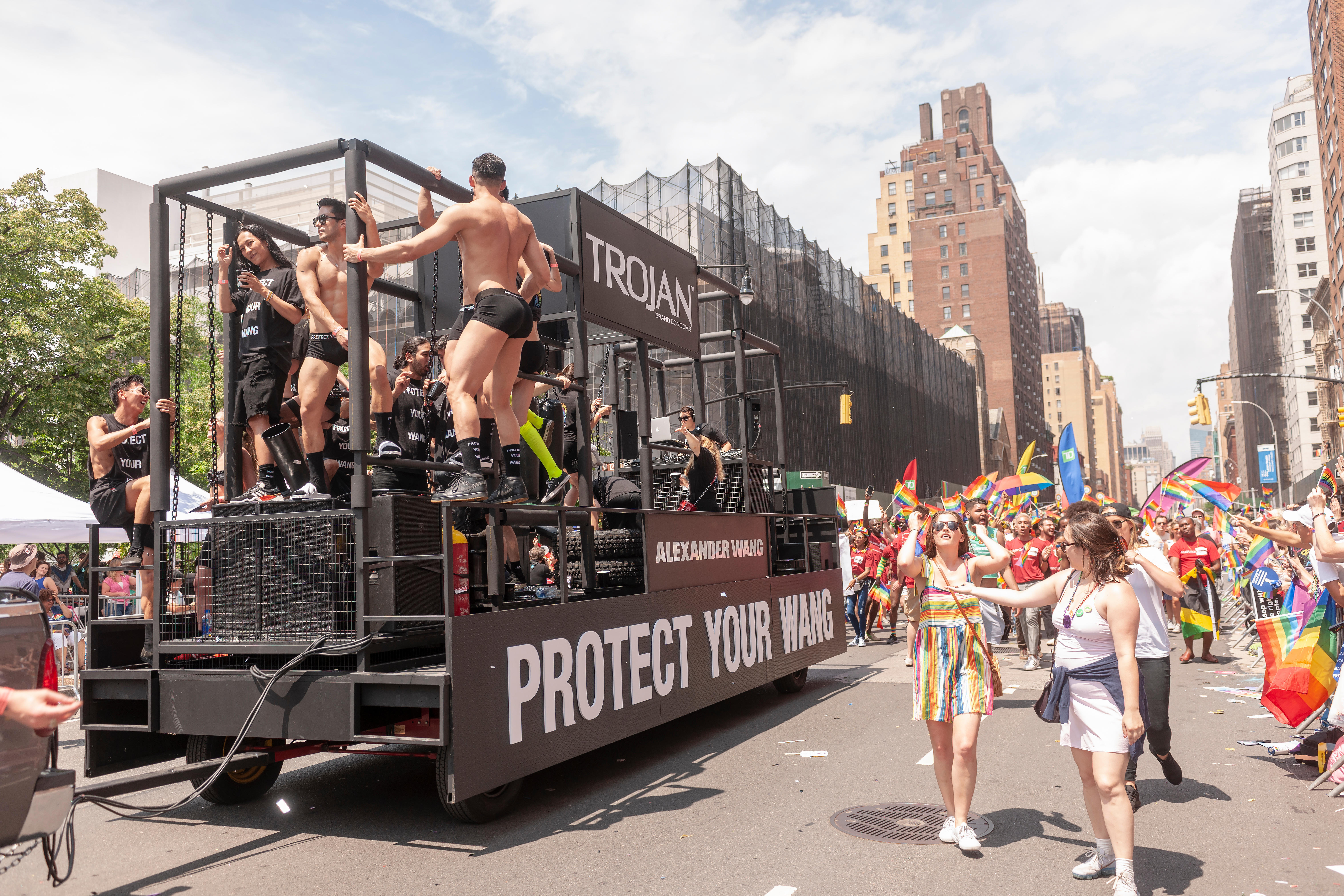 Gay parade, Alexander Wang's float