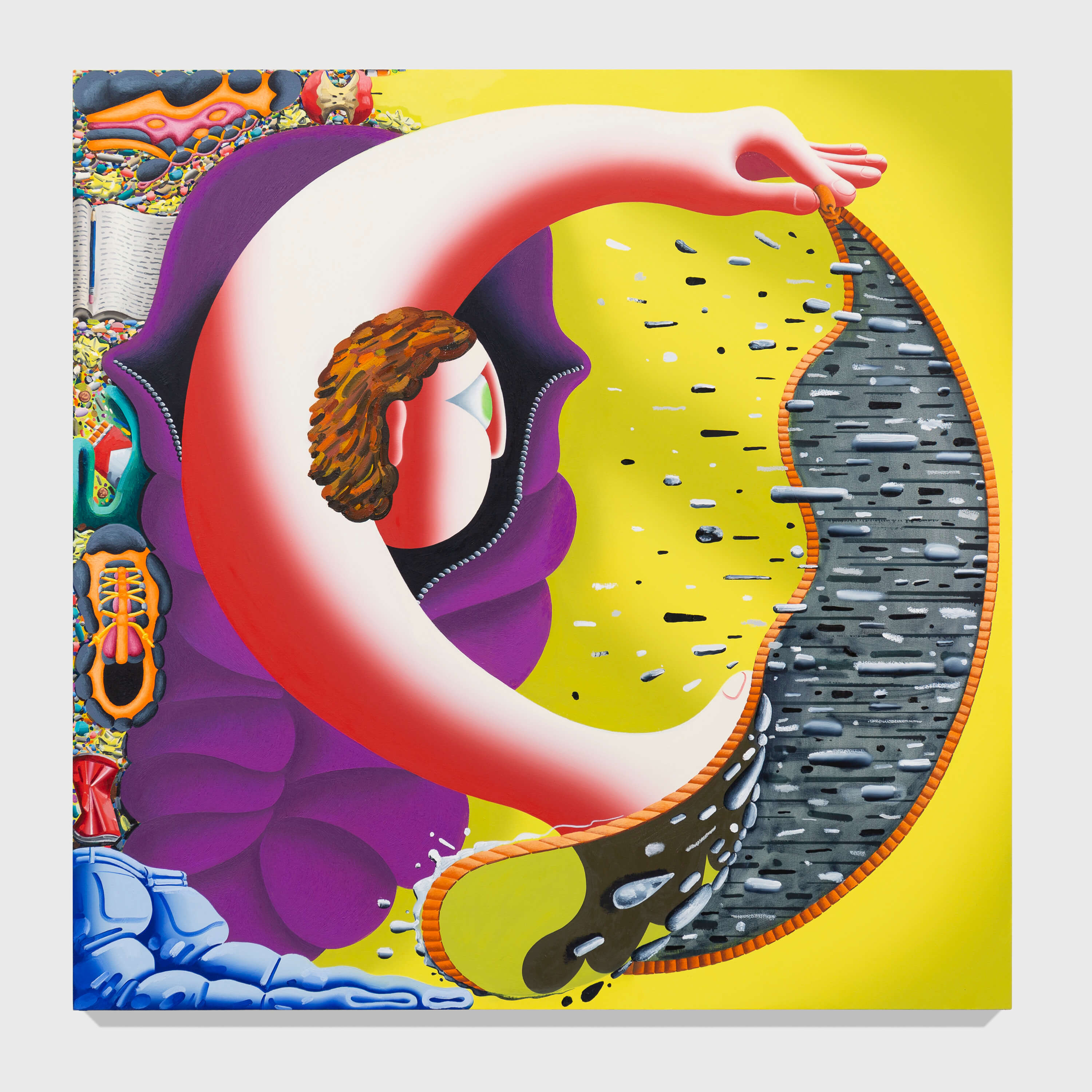Eleanor Swordy, Hard Rain, 2020 Oil on canvas. Photo: Peter Kaiser Copyright: © Eleanor Swordy. Courtesy of the artist and Moskowitz Bayse, Los Angeles.