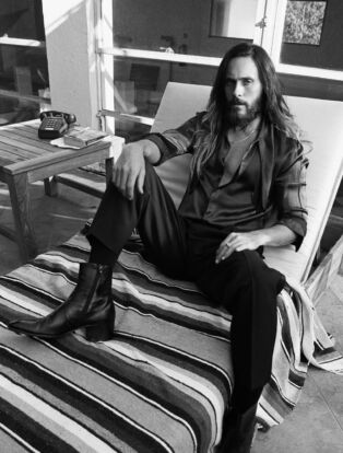 jared leto black and white