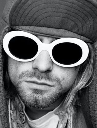 kurt cobain black and white
