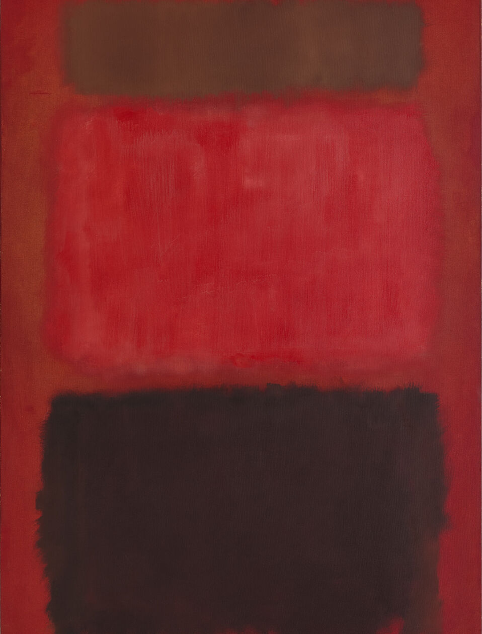 MARK ROTHKO, Browns and Blacks in Reds (1957) Courtesy of Mnuchin Gallery, New York