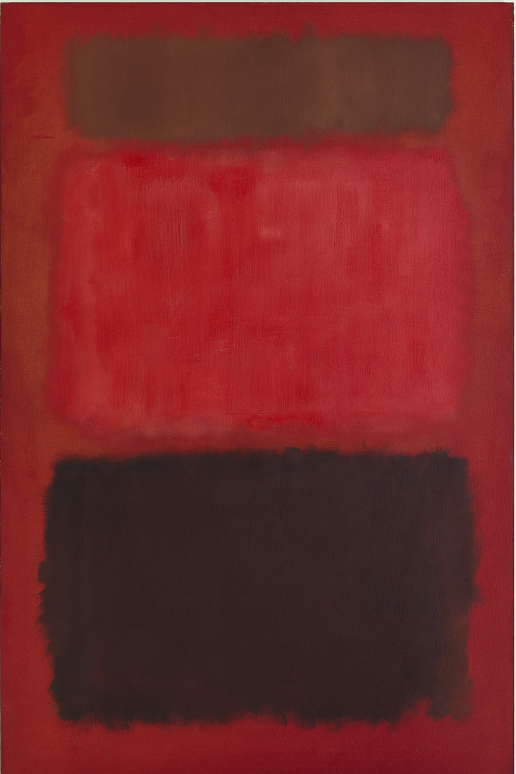MARK ROTHKO, Browns and Blacks in Reds (1957) Courtesy of Mnuchin Gallery, New York