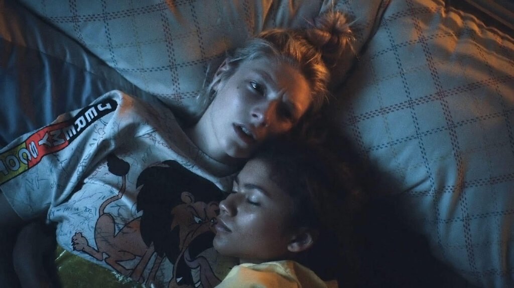Hunter Schafer and Zendaya in Euphoria