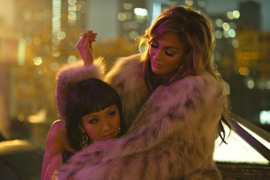 JLo and Constance Wu in Hustlers