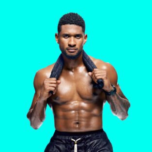 usher shirtless