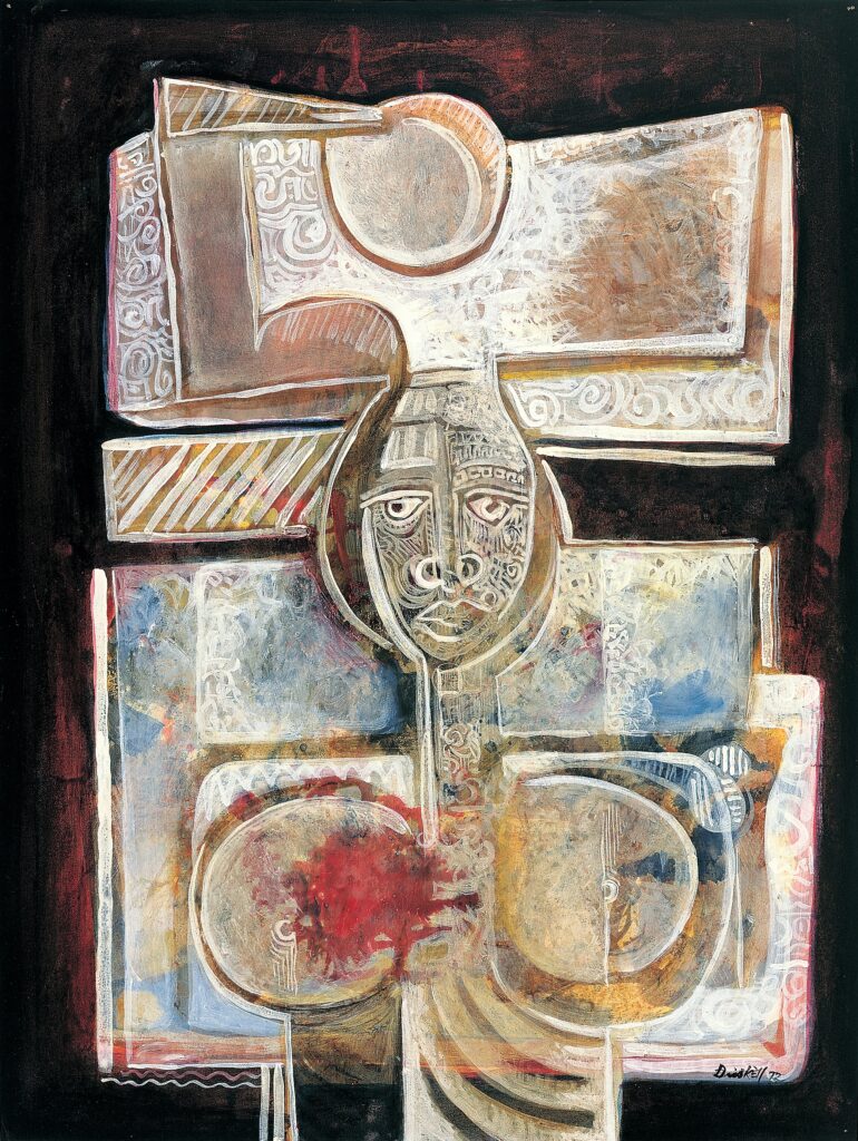 Shango, 1972, Painting Egg tempera and gouache on paper Artwork size 68.6 x 45.7 (cm) 27.0 x 18.0 (inch) © Estate of David C. Driskell, courtesy DC Moore Gallery, New York