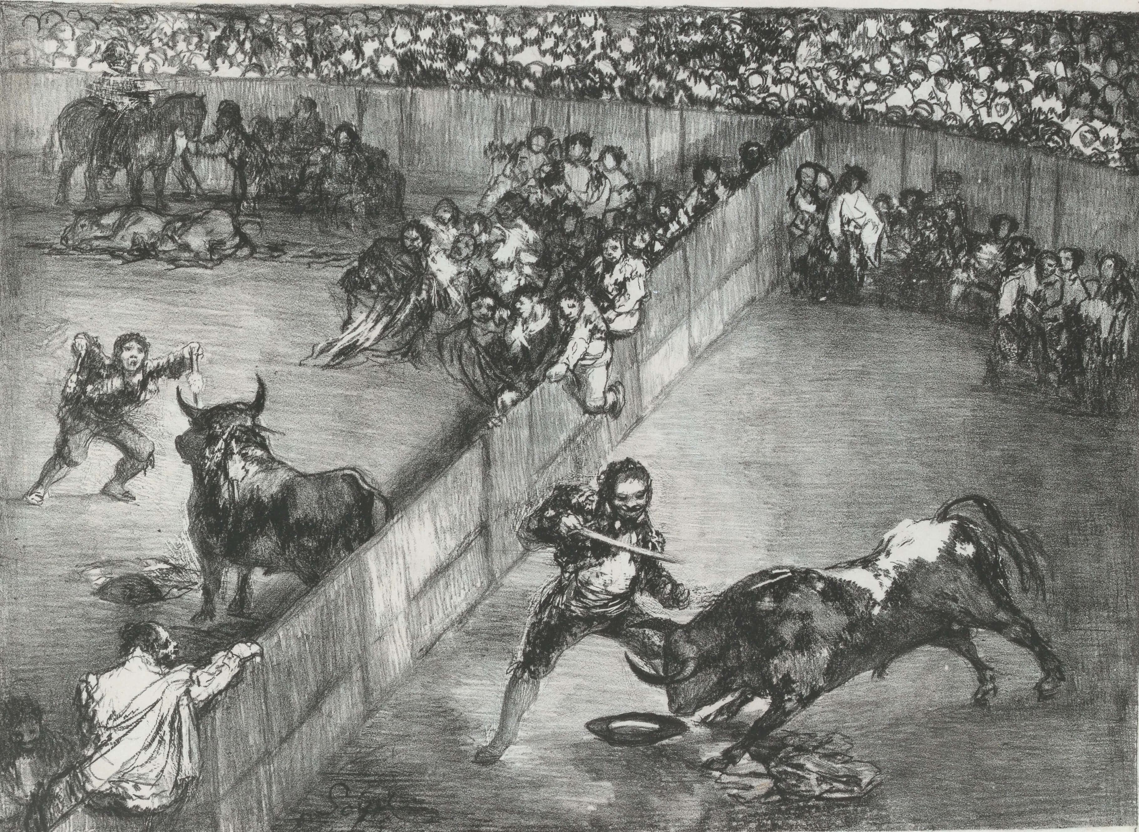 Goya, Bullfight in a Divided Ring / Bulls of Bordeaux, 1825. Lithograph. The Metropolitan Museum of Art, New York, Rogers Fund, 1920