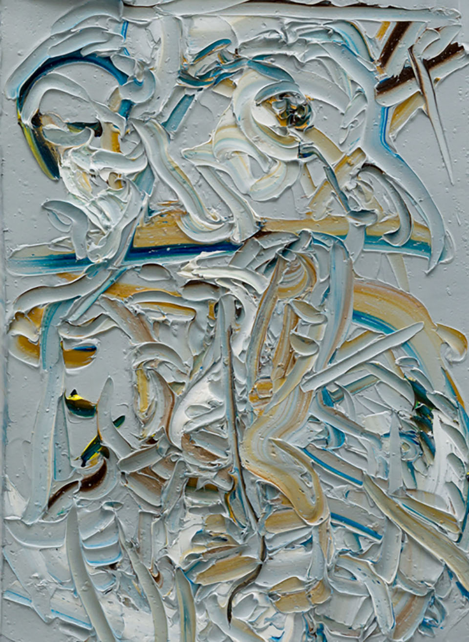 Liat Yossifor, Figure and Horse, 2020. Oil on paper. 13" x 9 1/4" / 33 x 23.5 cm. Courtesy of Patron Gallery
