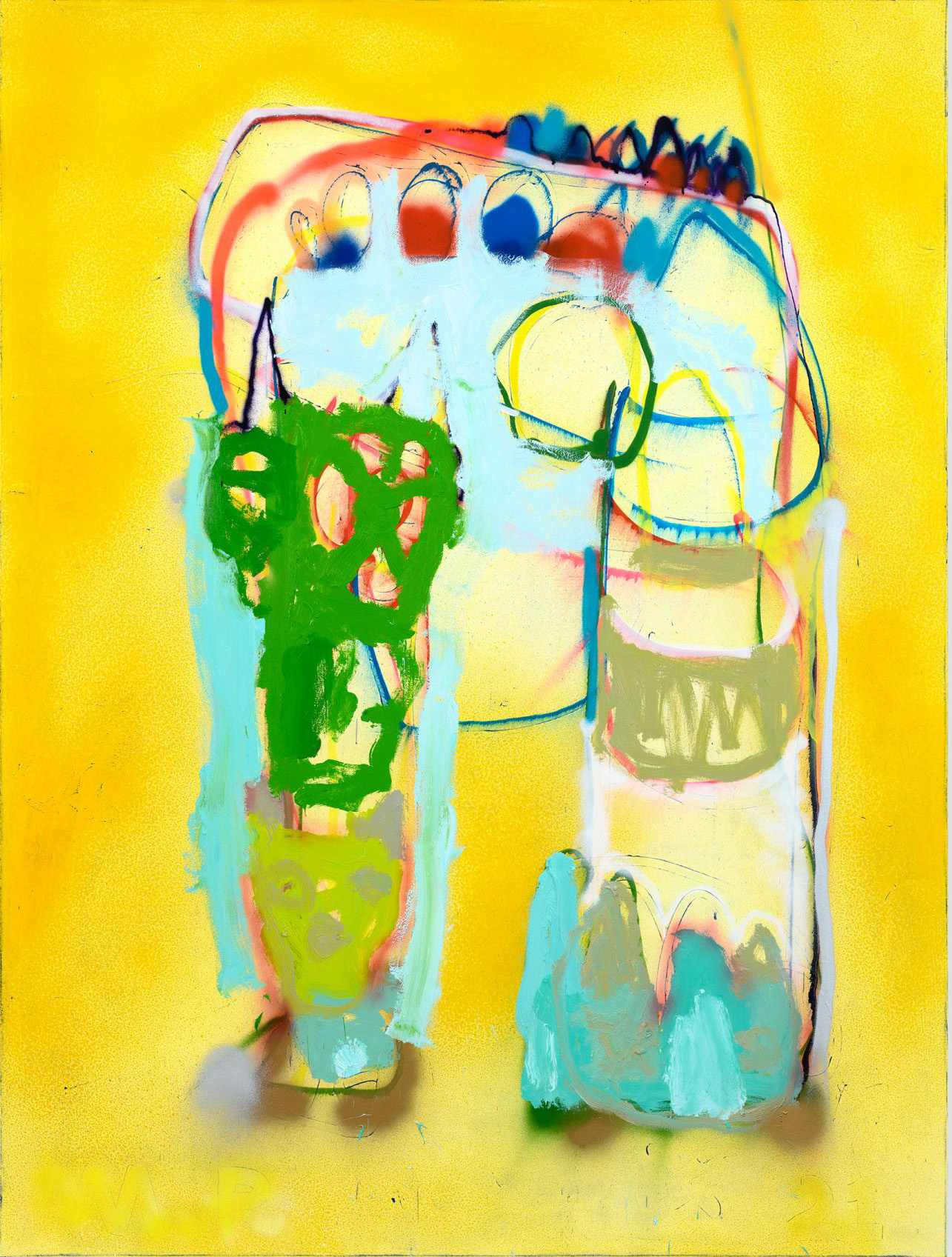 Marco Pariani, Luigi After Vet, 2021. Oil, acrylic and spray paint on canvas. Courtesy of Cheim & Read