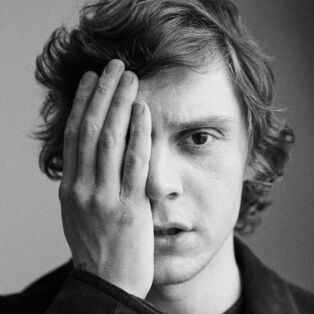 evan peters black and white