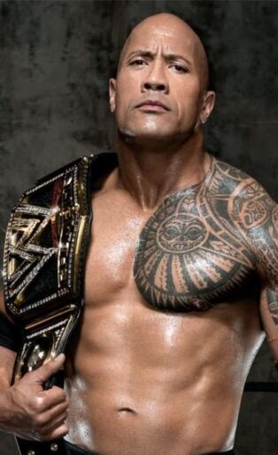 the rock and his wwe champion belt