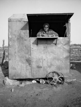 David Goldblatt Café-de-Move-On (coffee cart), Croesus, 1964 gelatin silver hand print 12-5/8