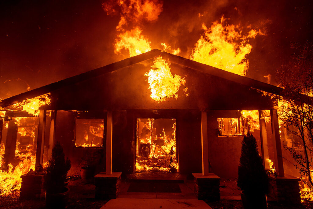 Home on fire