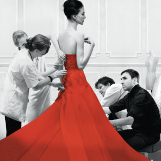 dior and i with raf simons on the right