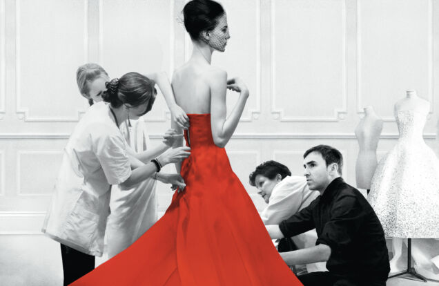 dior and i with raf simons on the right