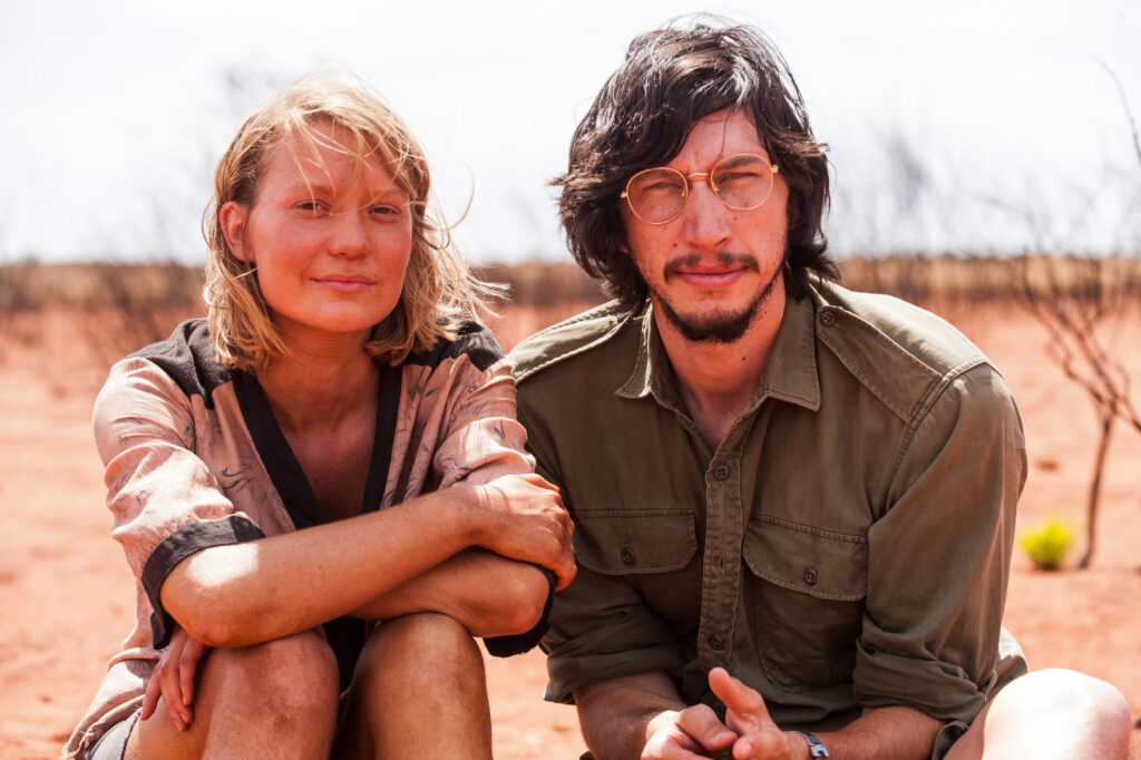 Mia Wasikowska and Adam Driver in Tracks