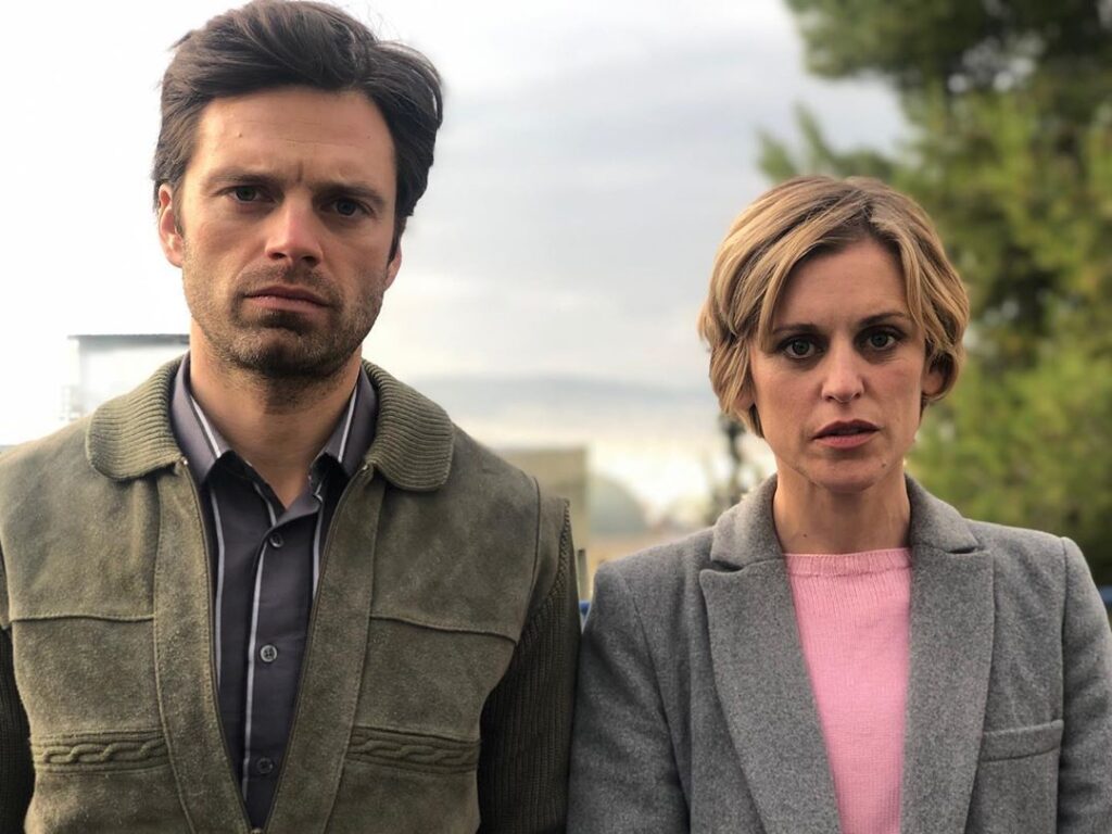 Sebastian Stan and Denise Gough in Monday