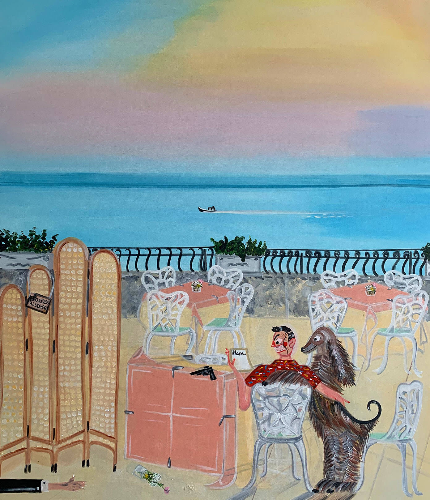 Oh de Laval, Scarface, 2020, acrylic on canvas, 120 cm x 100 cm x 2.8 cm, courtesy the artist and Unit London