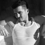 orlando bloom black and white