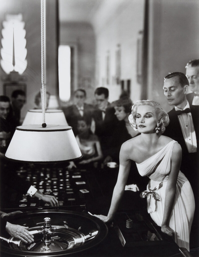 Richard Avedon 'Sunny Harnett', Evening dress by Grès, Casino, Le Touquet, August 1954
