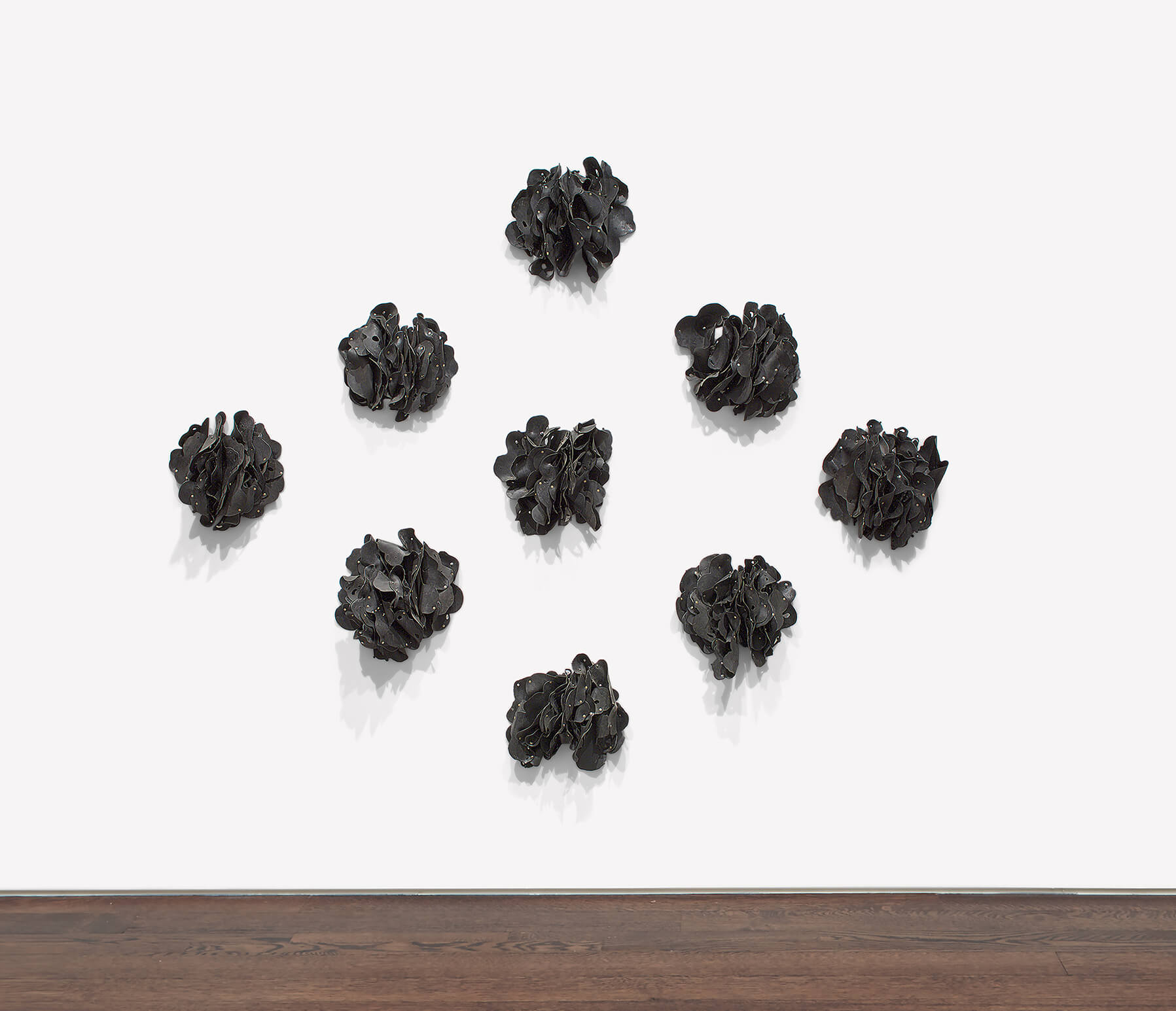 Hannah Wilke, Ponder - r - rosa #1, 1974. Latex, metal snaps, and push pins 70 x 98 inches (177.8 x 248.9 cm.) Williams College Museum of Art; Museum purchase, Karl E. Weston Memorial Fund