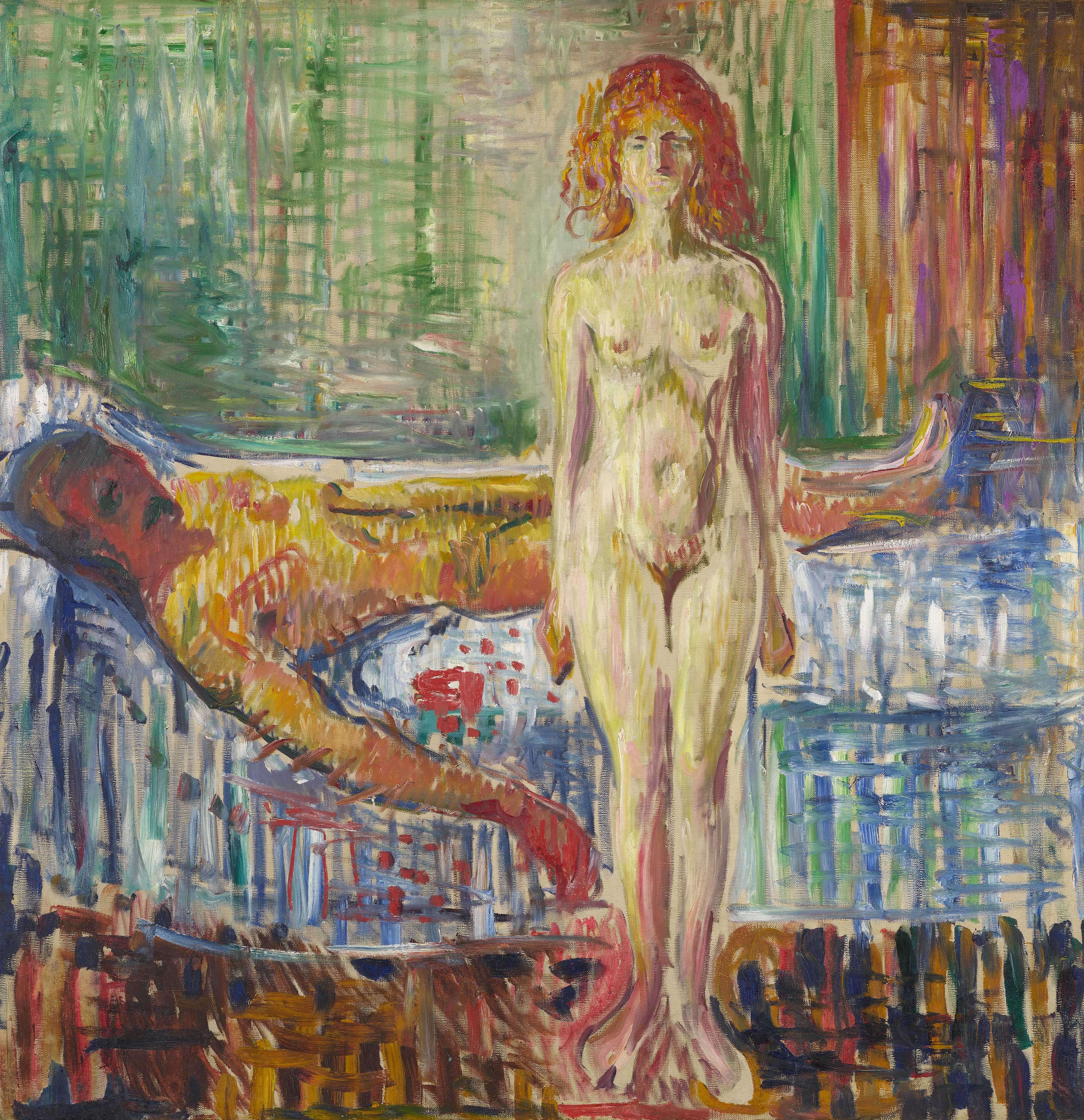 Edvard Munch, The Death of Marat, 1907. Oil on canvas, 153 x 149 cm. Munchmuseet