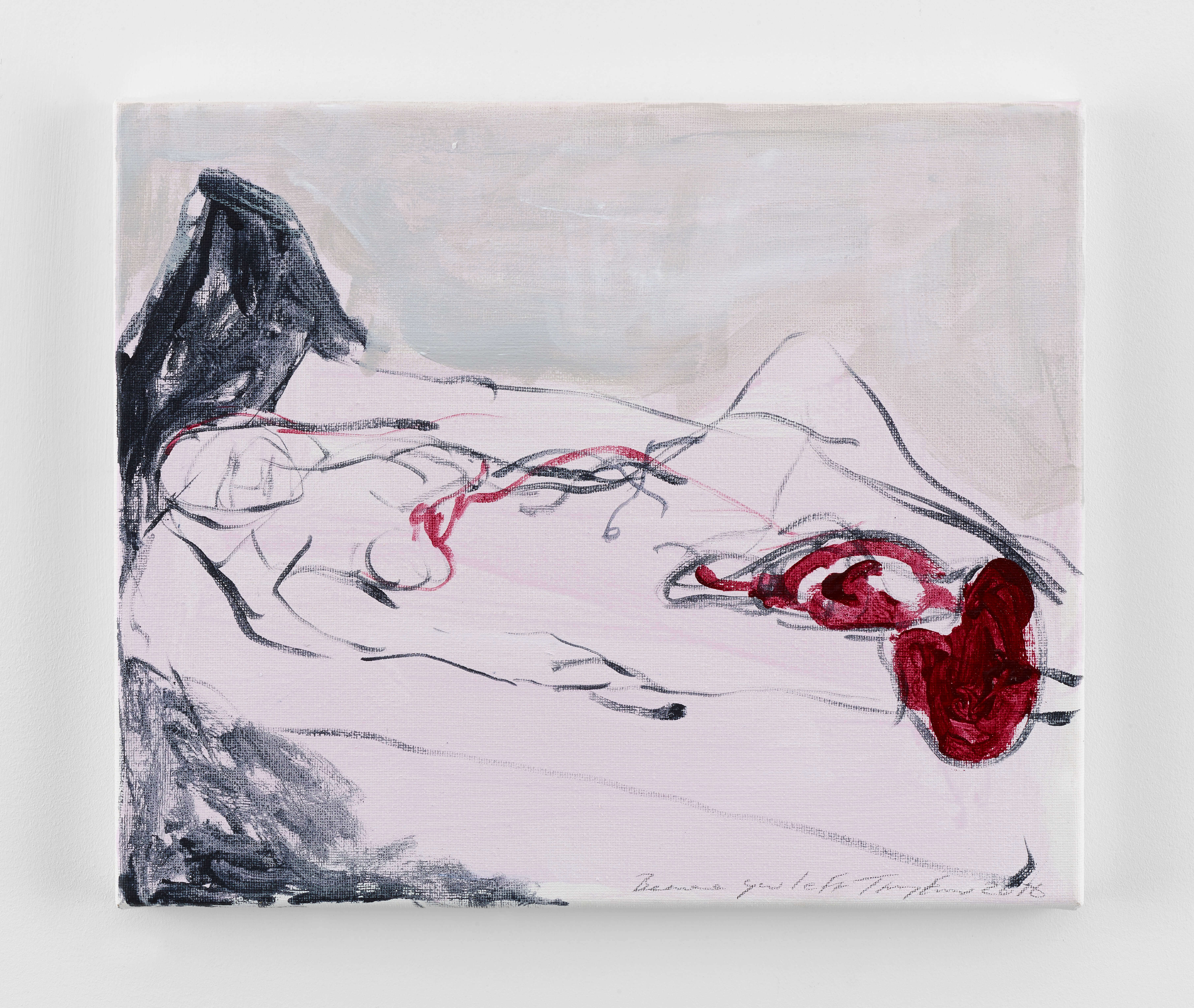 Tracey Emin, Because you left, 2016. Acrylic on canvas, 25.2 x 30.3 cm. Private collection © Tracey Emin. All rights reserved, DACS 2020