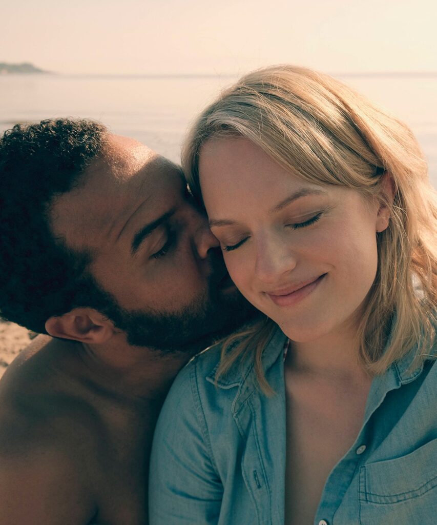 Elisabeth Moss and O-T Fagbenle in The Handmaid's Tale