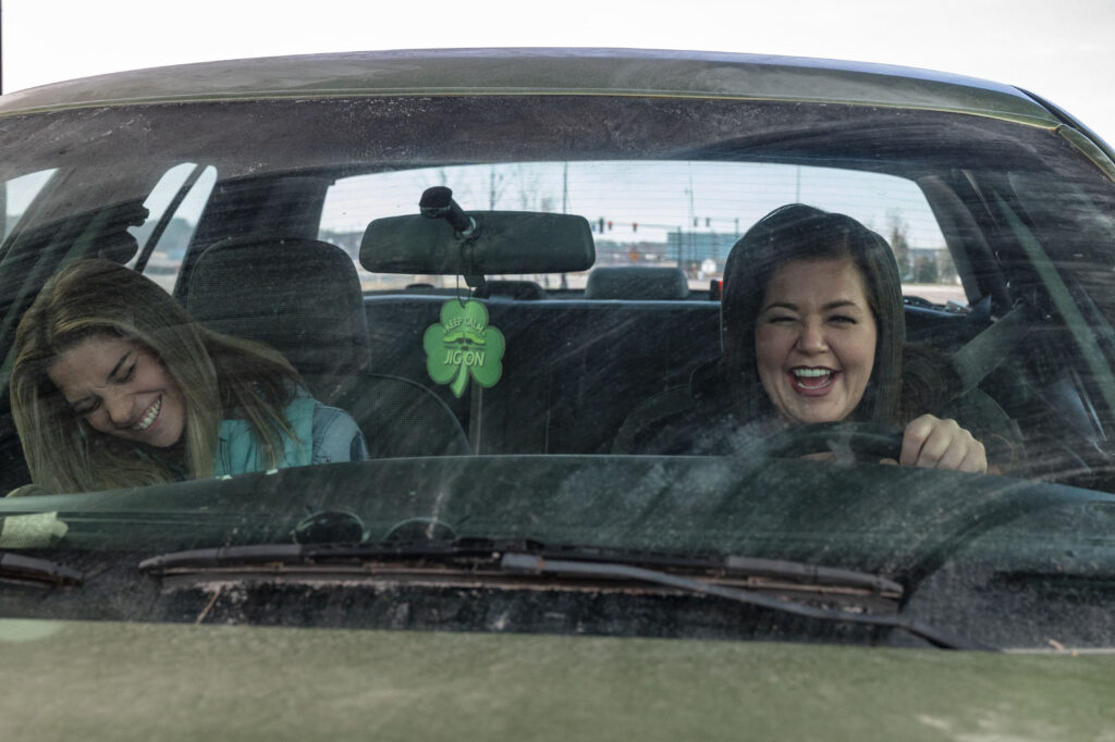 Mary Hollis Inboden and Annie Murphy in Kevin Can F**k Himself